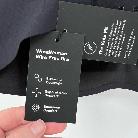 Knix WingWoman Wire Free Bra Size 7 in Black NWT - Picture 7 of 13